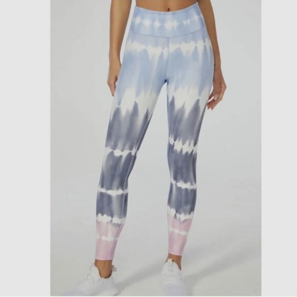Wildfox Women's Sweat High Waisted 7/8 Leggings in Blue/Pink Tie Dye Size M - Picture 1 of 10